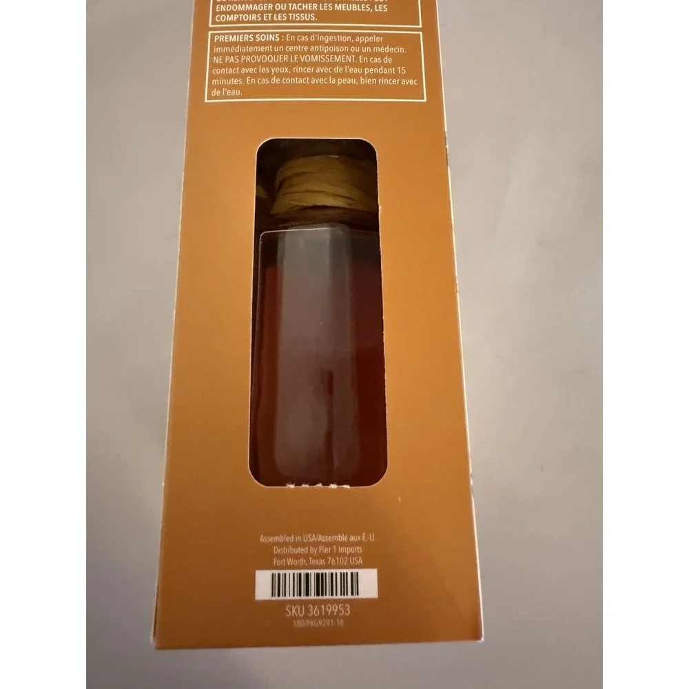 Pier 1 Imports Butter Pumpkin Reed Diffuser Home Fragrance Oil 8 oz NIB